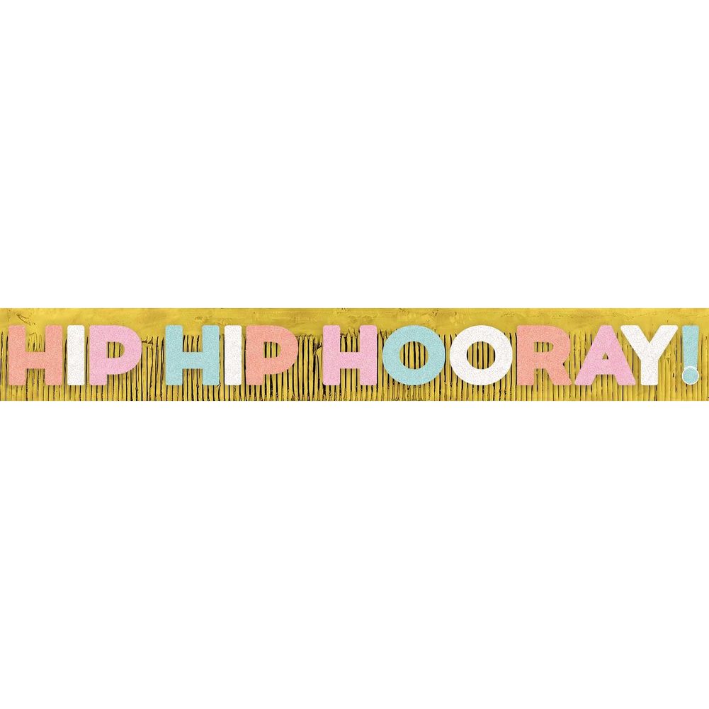 Confetti Fun Hip Hip Horray Letter Banner