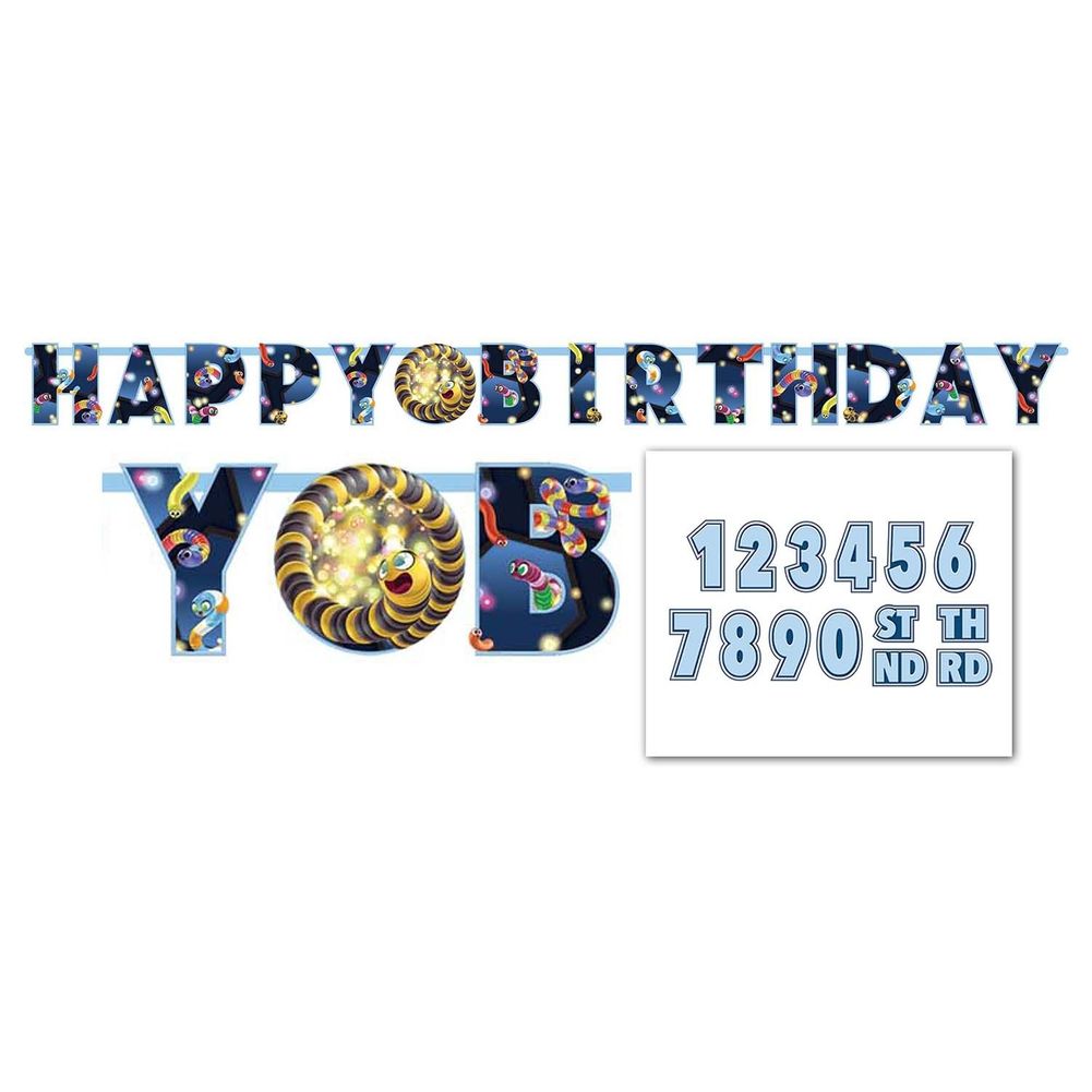 Slither.io Jumbo Add‑An‑Age Letter Banner