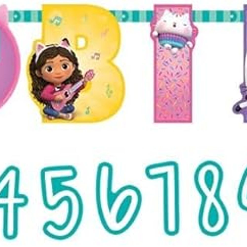 Gabby's Dollhouse Jumbo Party Add-An-Age Paper Banner
