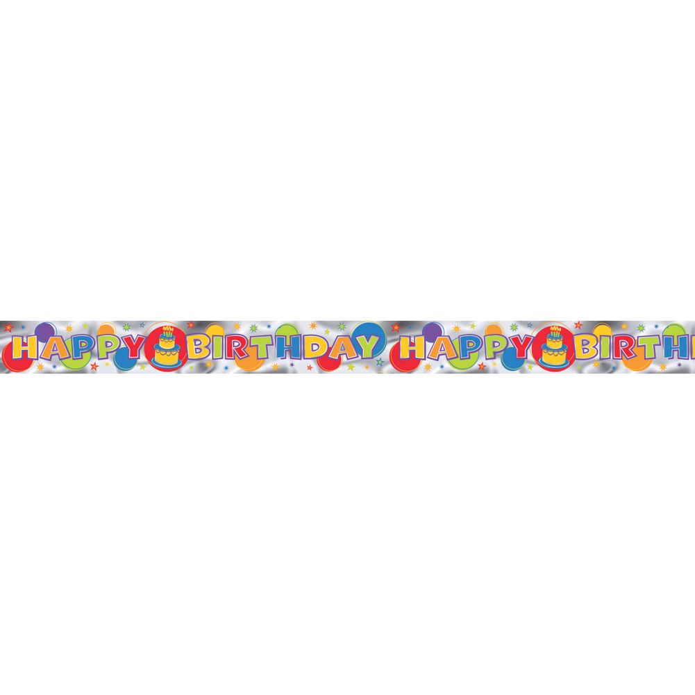 Happy Birthday 12' Foil Banner
