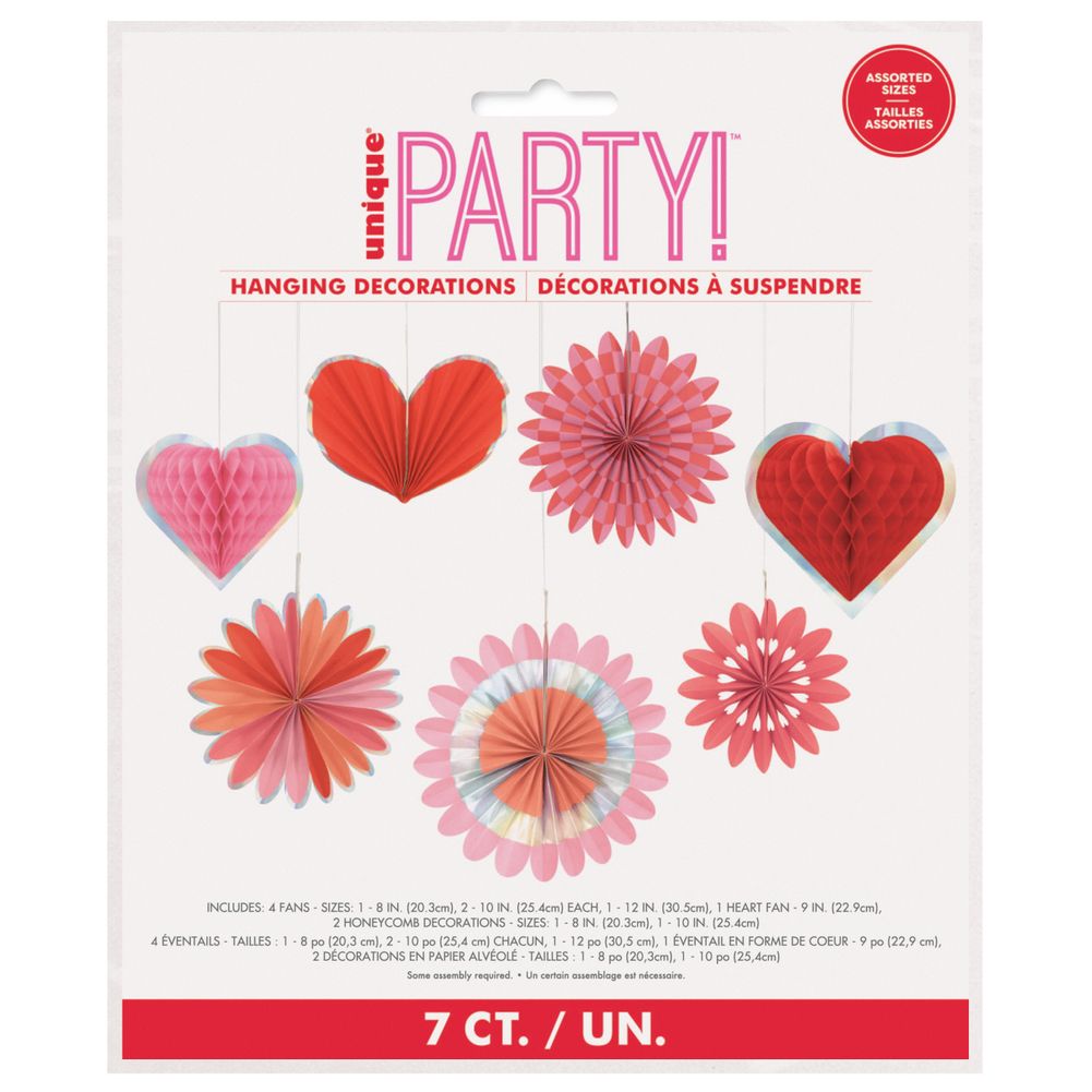 Paper Fan & Heart Honeycomb Decoration Kit