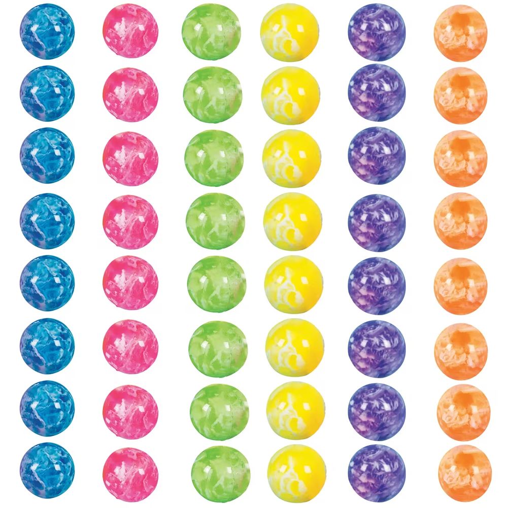 Mini Neon Swirl Bouncy Balls (48ct)