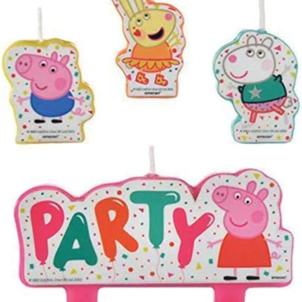 Peppa Pig Confetti Party Multicolor Birthday Candle Set