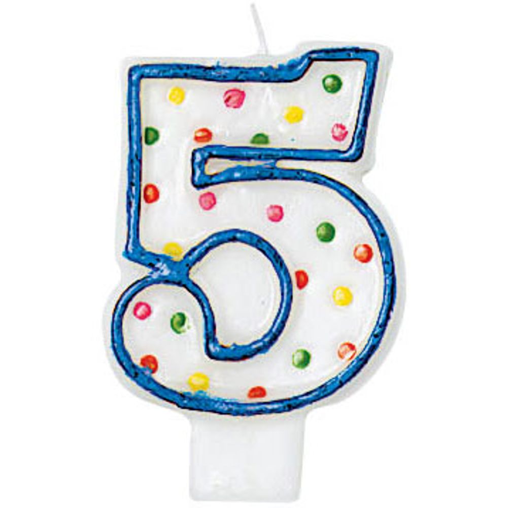 Polka Dots Numeral 5