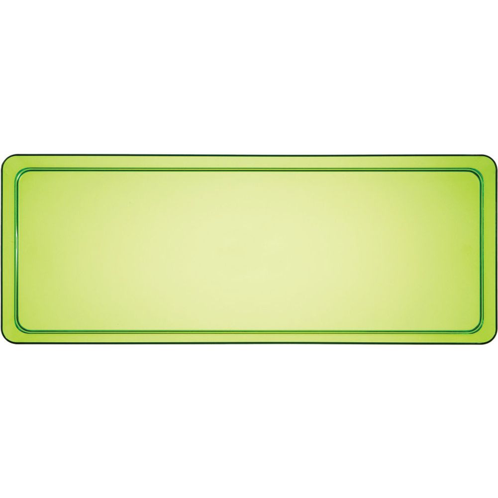 Translucent Green Plastic 6" X 15" Serving Tray