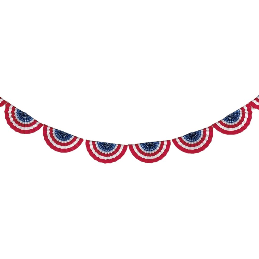 Patriotic Scalloped Fan Garland