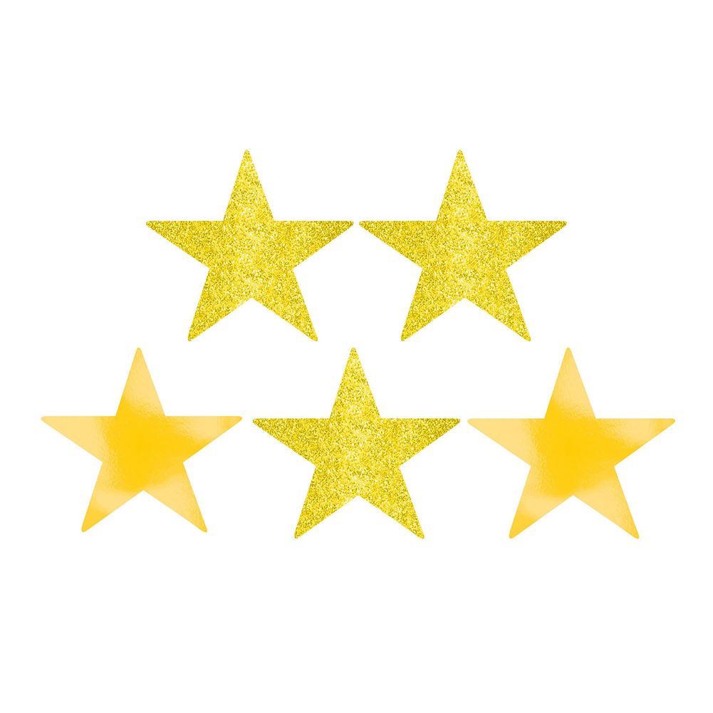 Sunshine Yellow 5" Star Cutouts (5 ct)