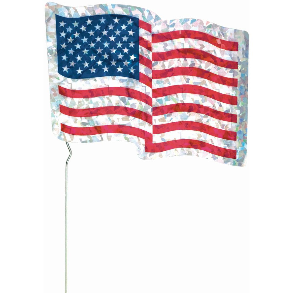 Patriotic Flag Prismatic Lawn Sign