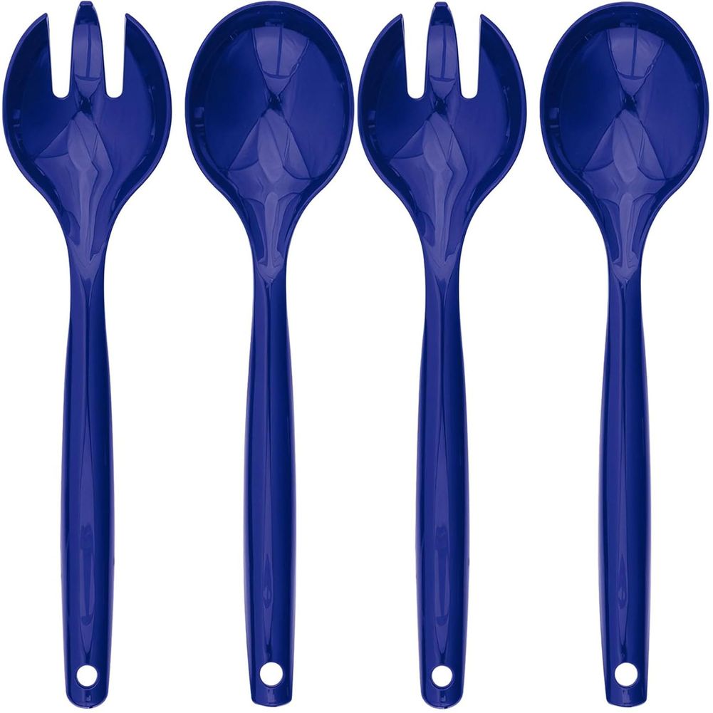 Navy Blue Plastic Serving Utensils (4ct)