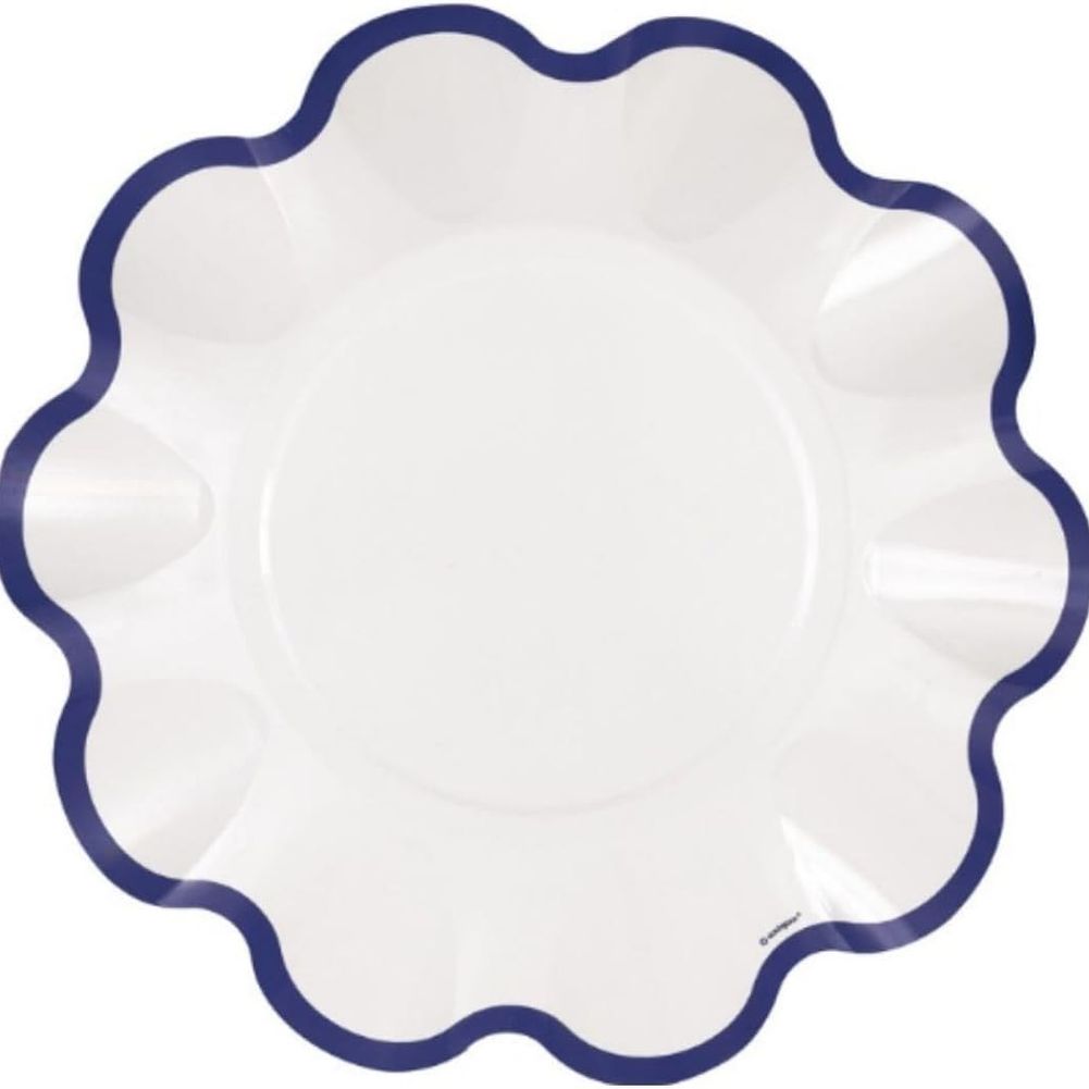 Peppy Patriotic Ruffled Edge Dinner Plates (8ct)