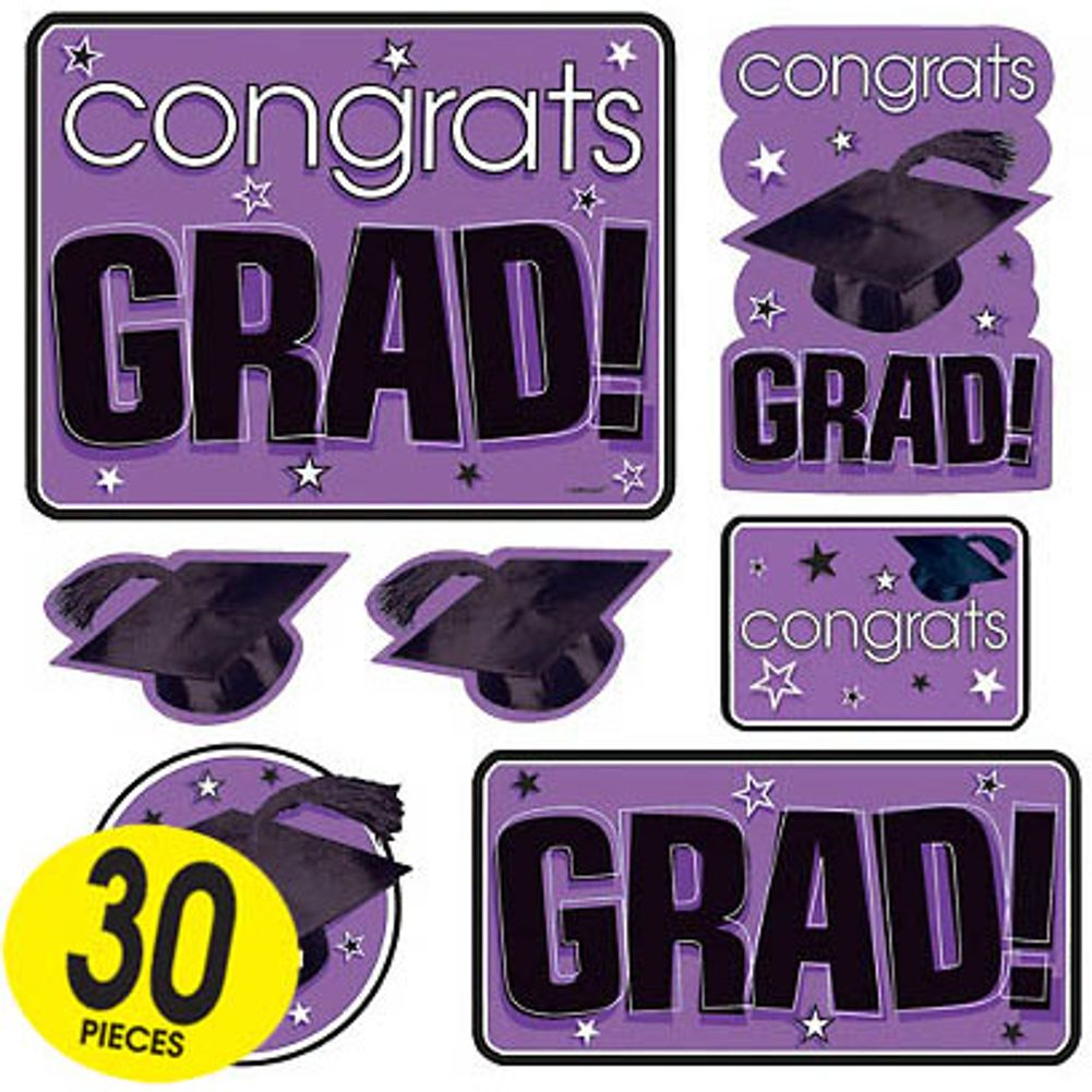 Purple Graduation Cutouts Mega Value Pack