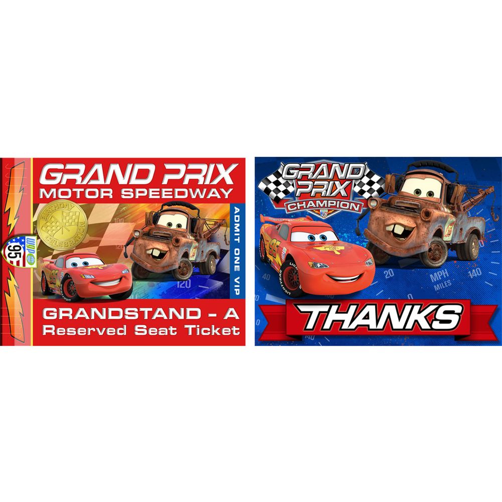 Cars Dream Party Invitation & TY