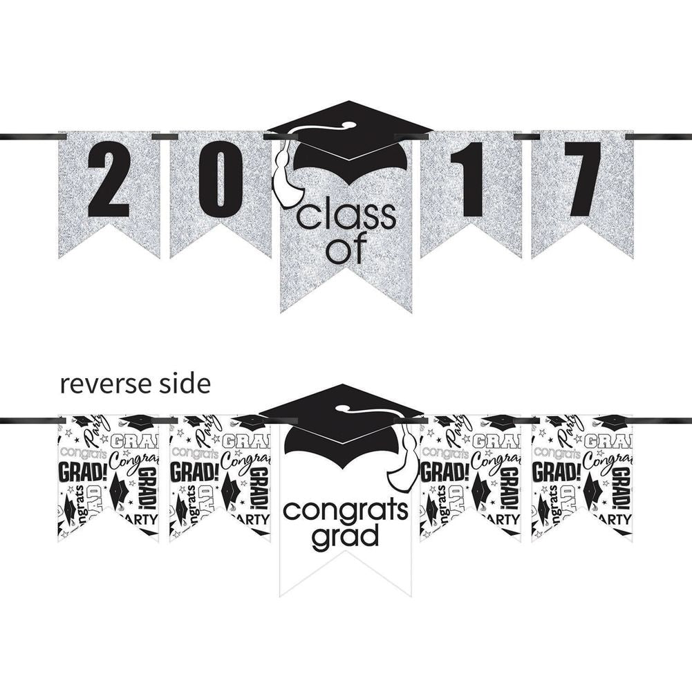 Class of 2018 Black and White Letter Banner