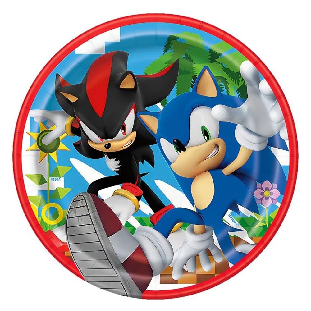 Sonic the Hedgehog 7" Plates, (8ct)