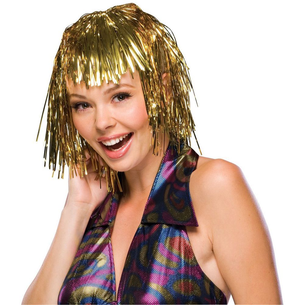 Tinsel Wig Gold
