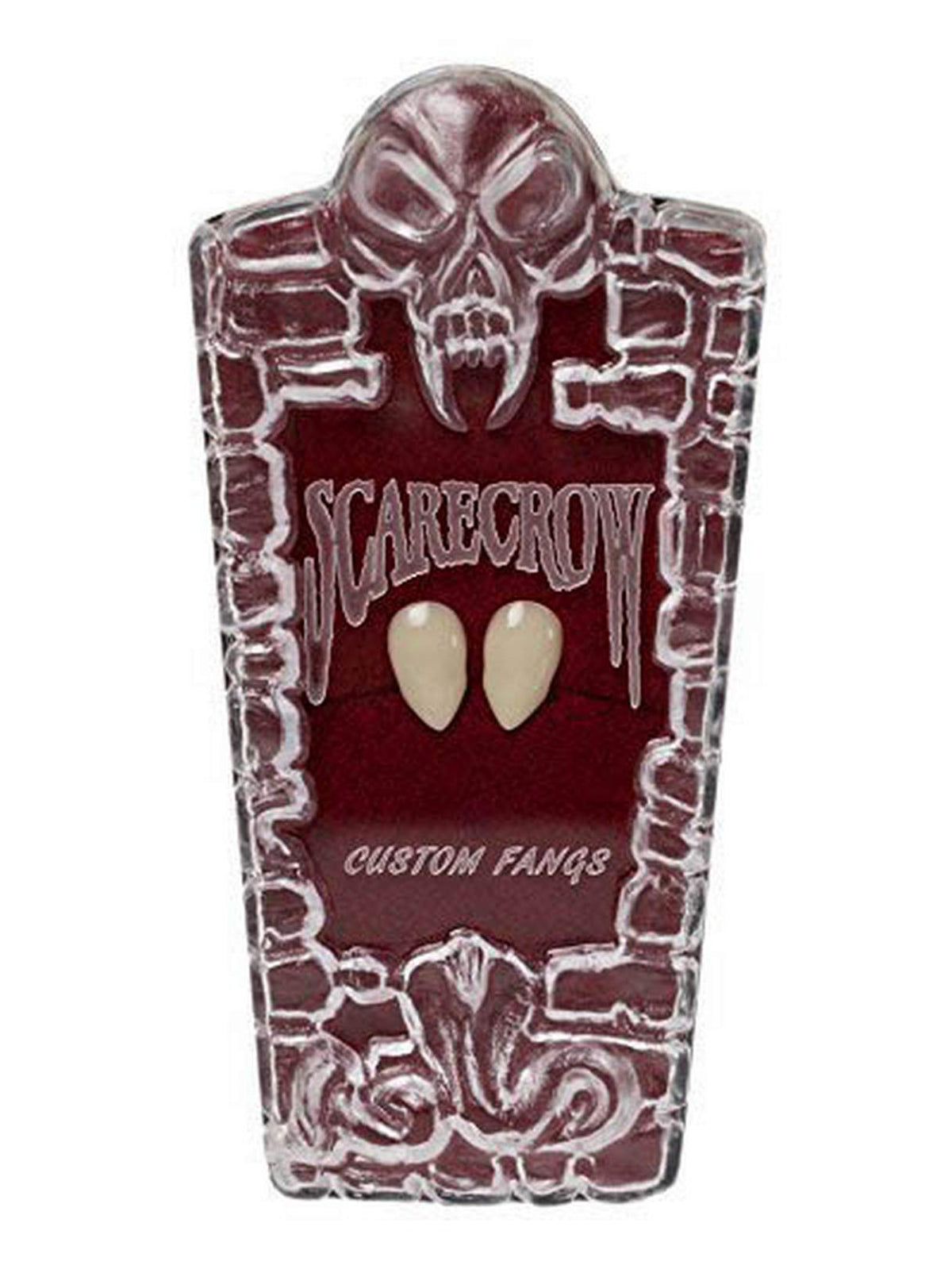 Classic Deluxe Vampire Fangs White in Coffin Box