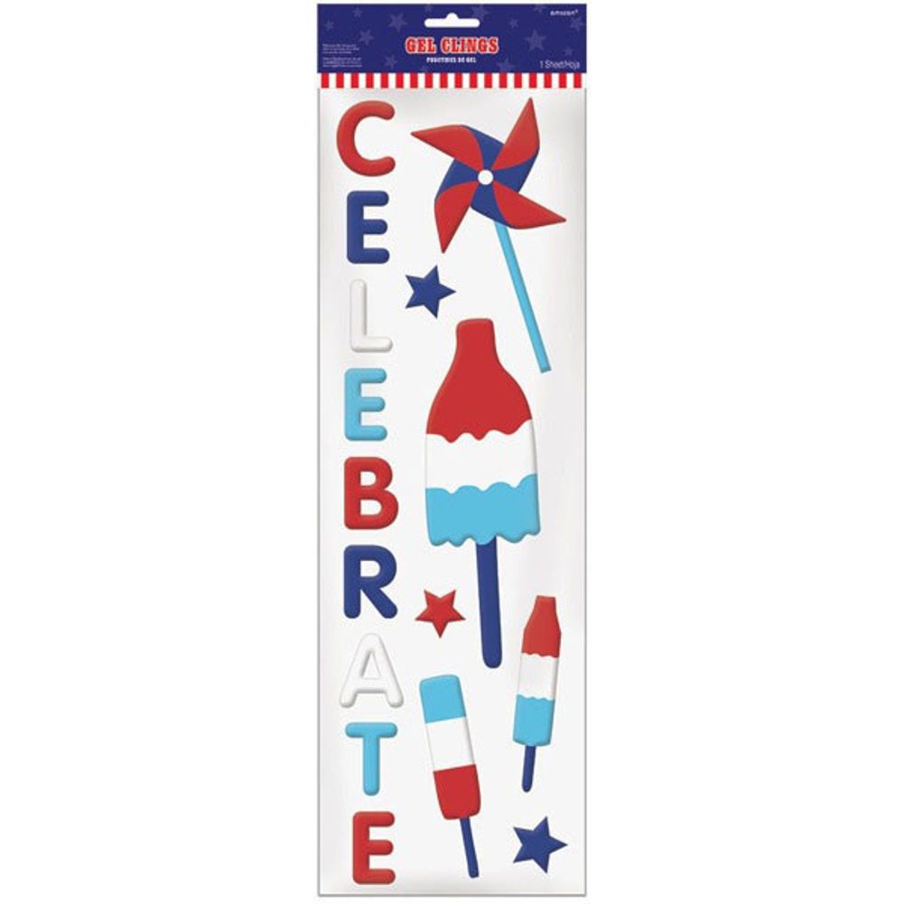 Celebrate USA Window Cling