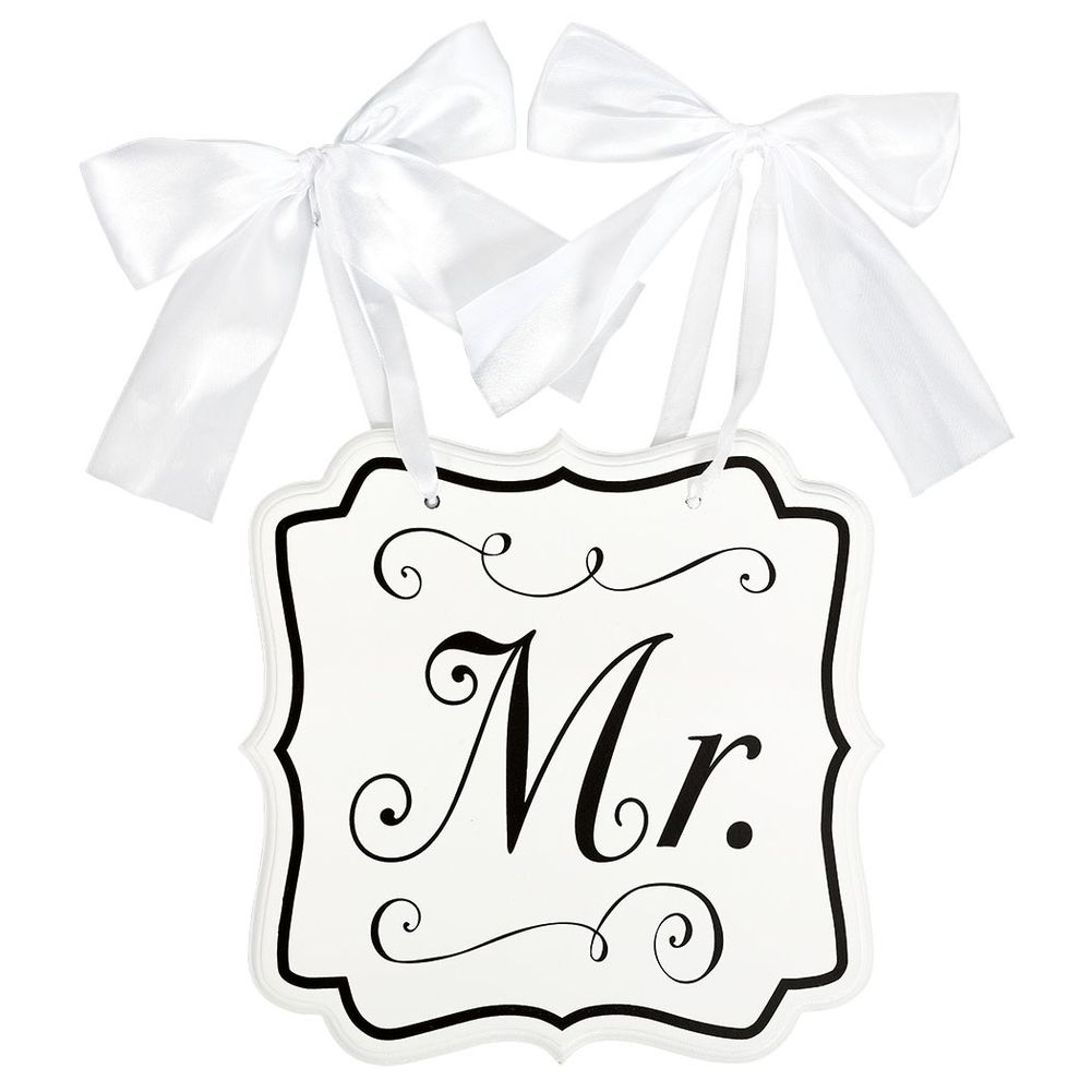 White Chair Sign - Mr.
