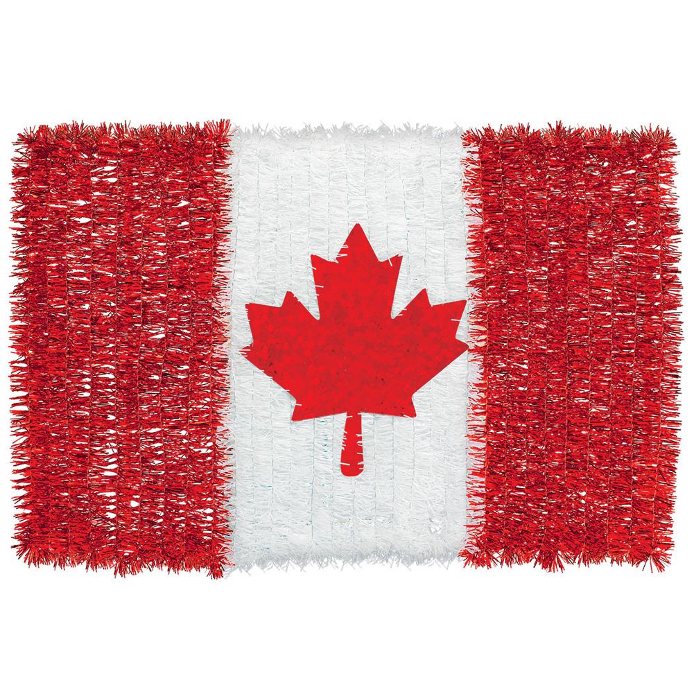 Canada Day Tinsel Flag Sign
