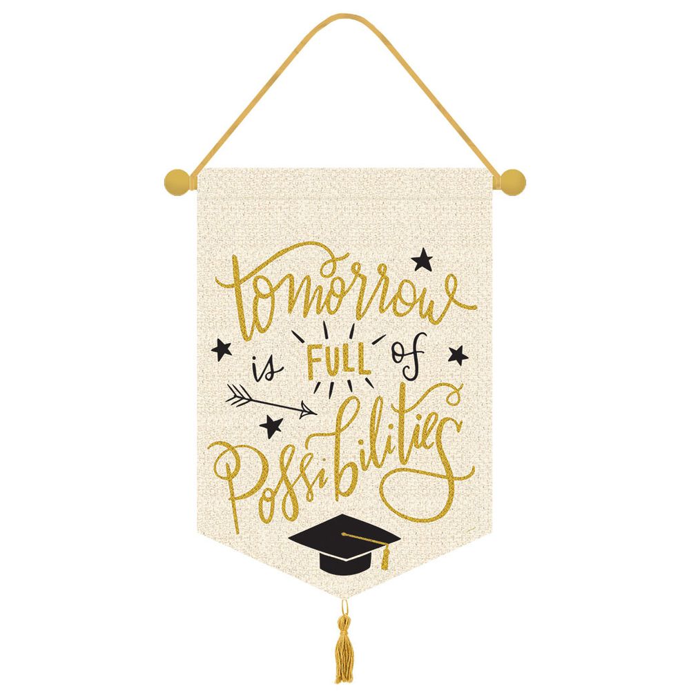 Tomorrow Is Full Of Possibilities Grad Canvas Banner