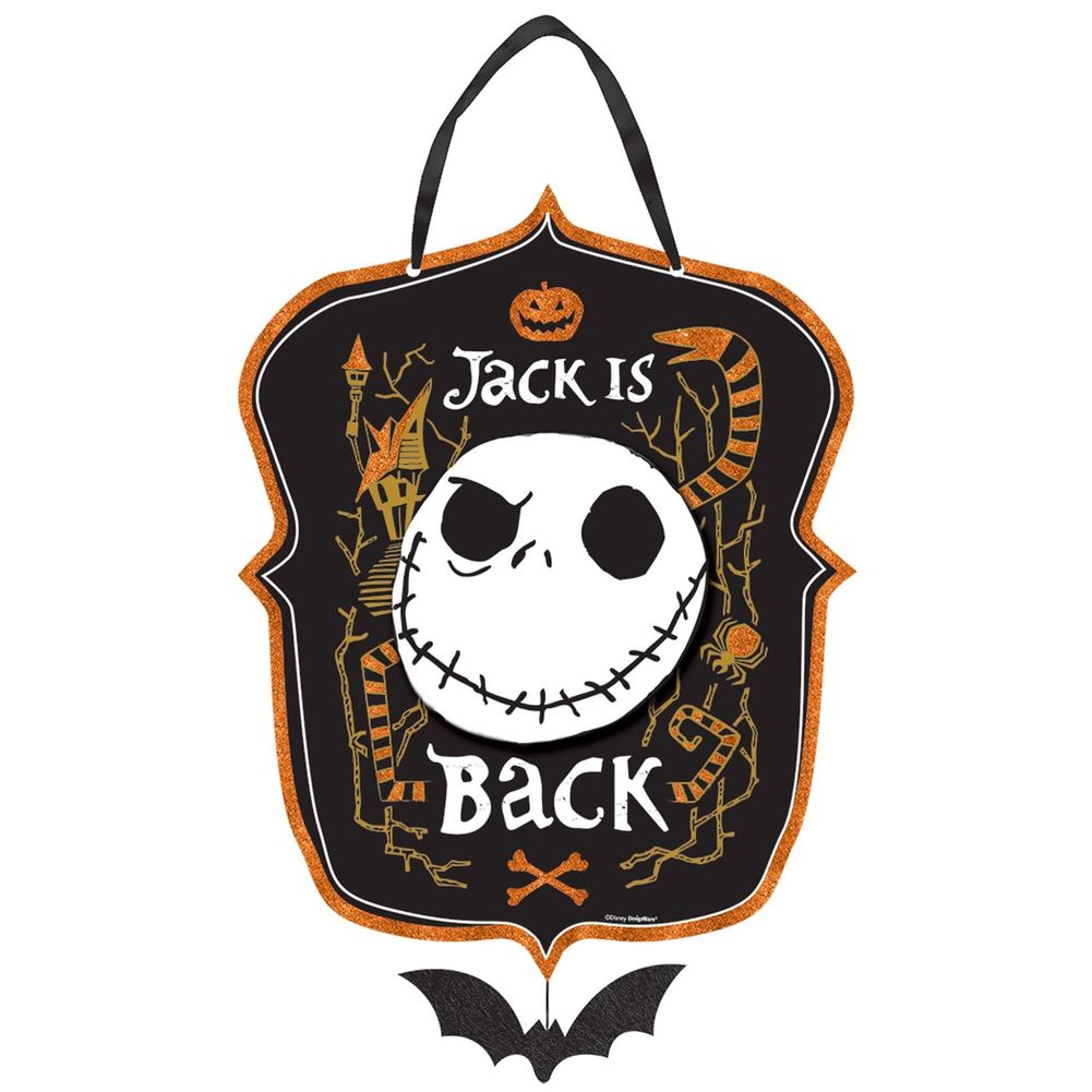 Nightmare Before Christmas Jack Is Back Die-Cut Sign (1 ct)