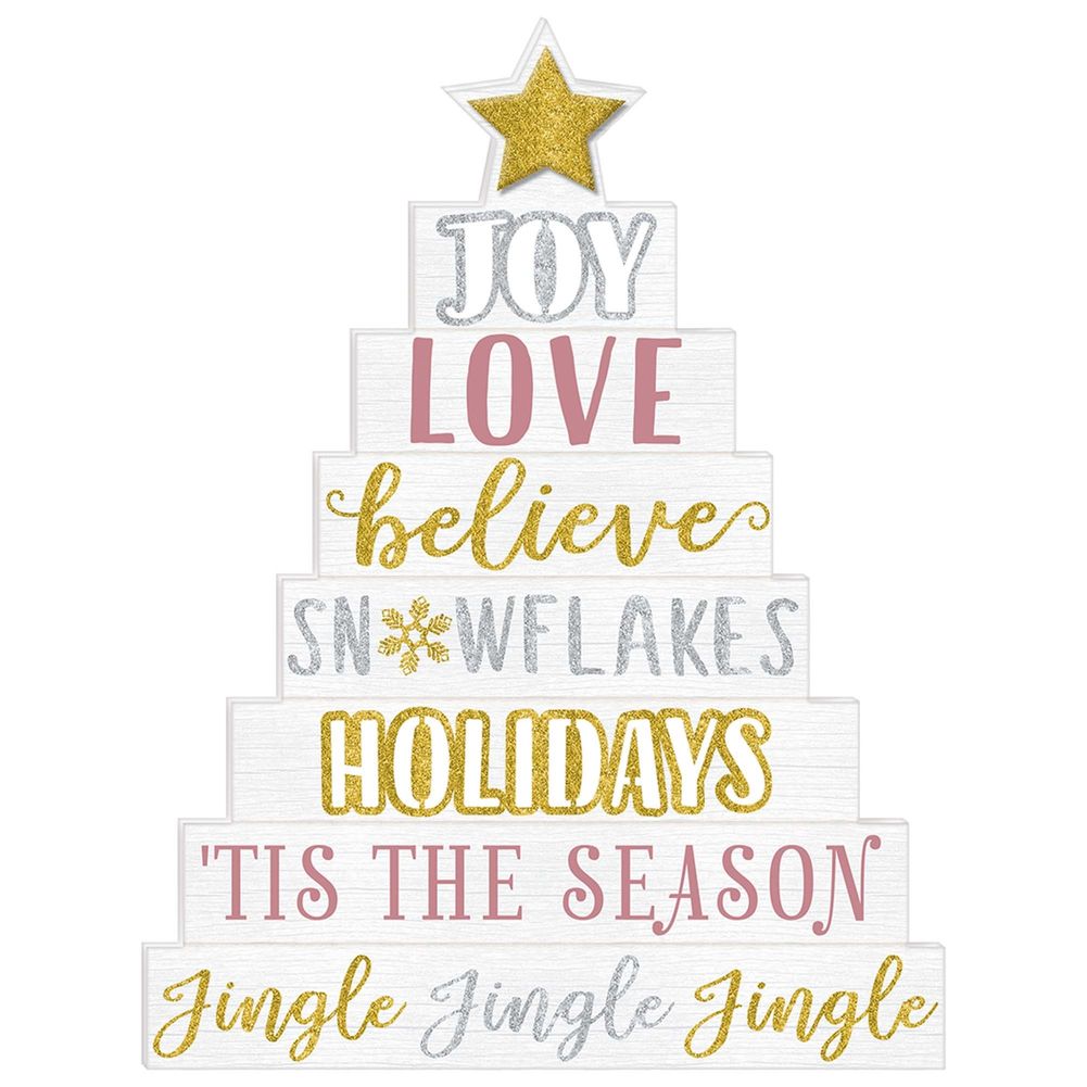 Large Easel Back Tree with Words (1 ct)