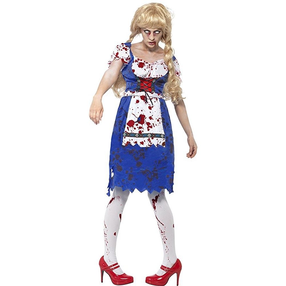 Zombie Bavarian Women's Costume, Size Large US 14-16