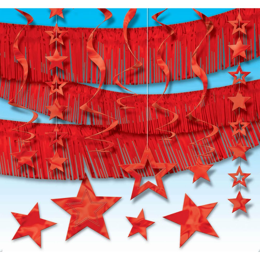 Red Foil Room Decorating Kit
