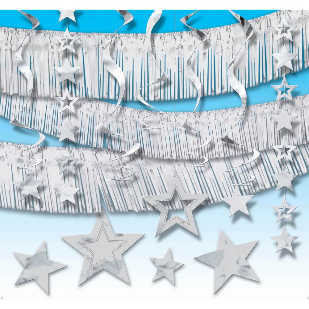Silver Foil Room Decorating Kit