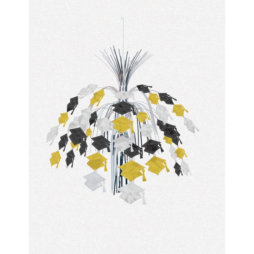Good Luck Grad Silver/Gold/Black Hanging Cascade