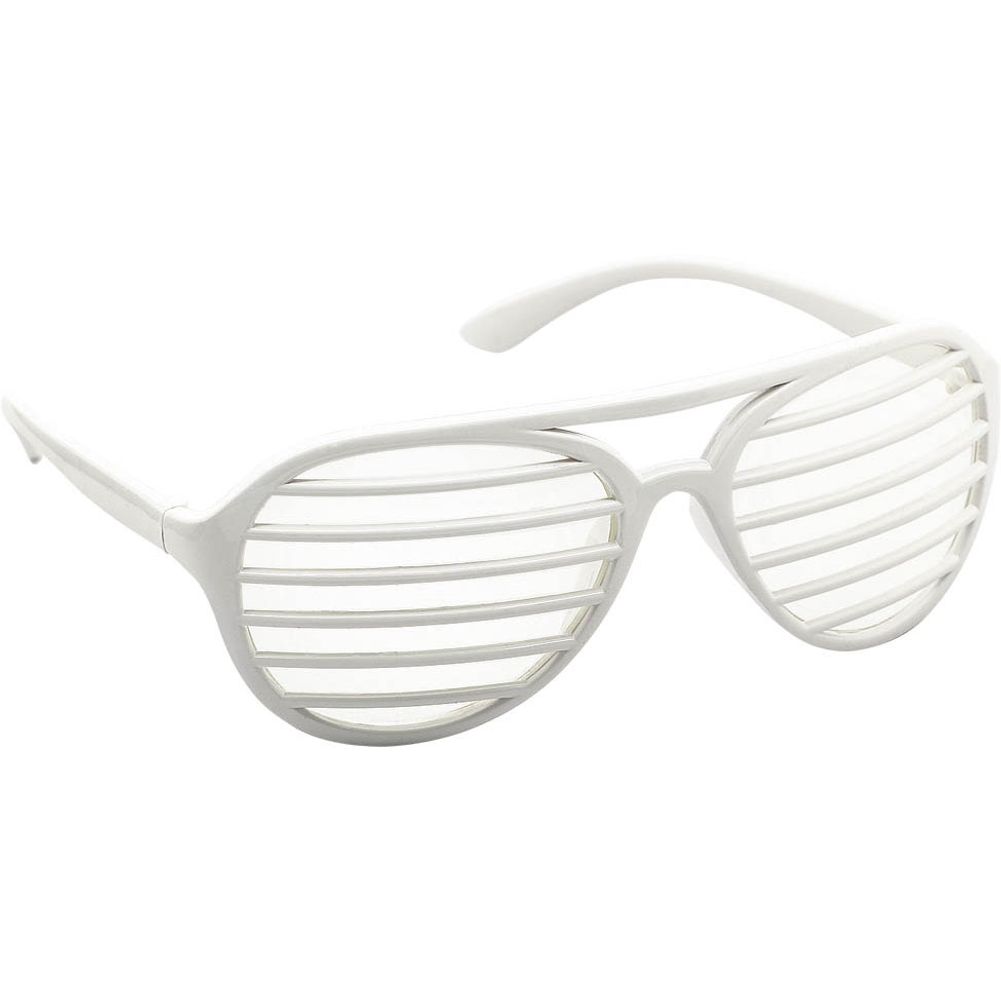 White Slotted Glasses