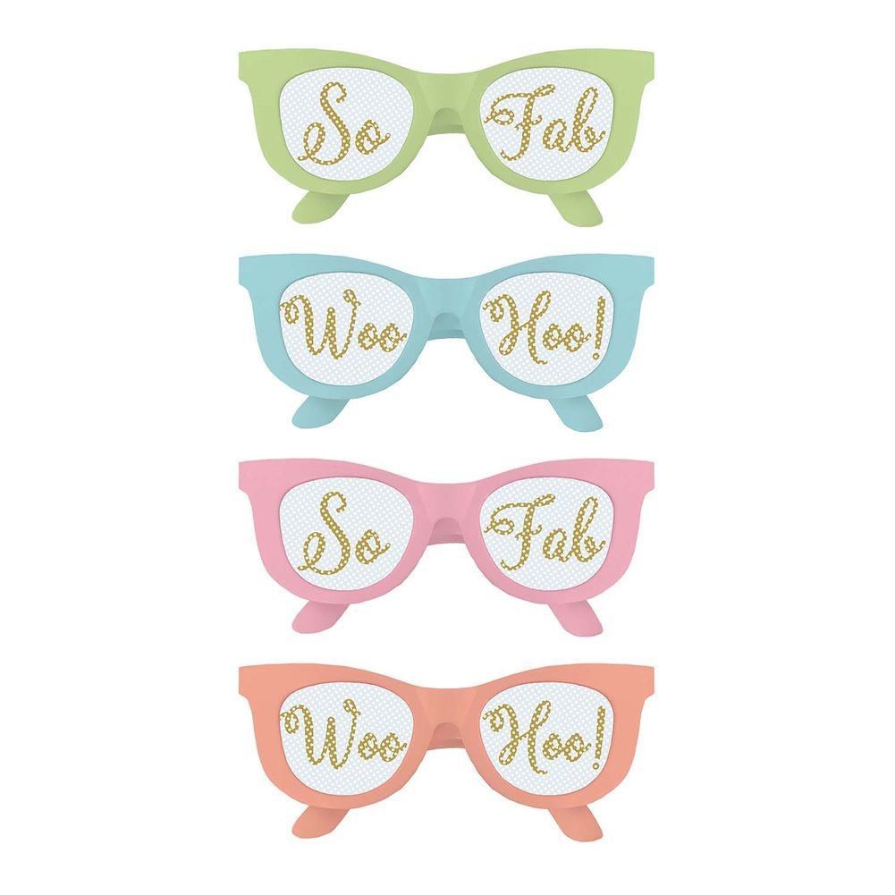 Confetti Fun Printed Glasses Multipack