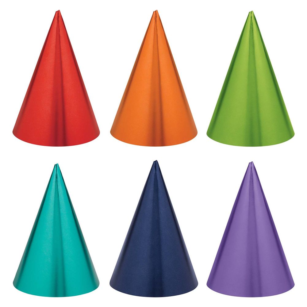 CONE PRTY HAT FL RNBW