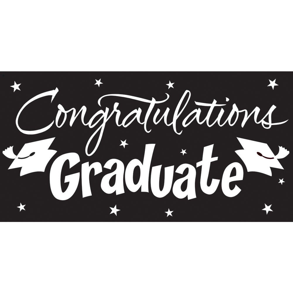 Black Graduation Banner