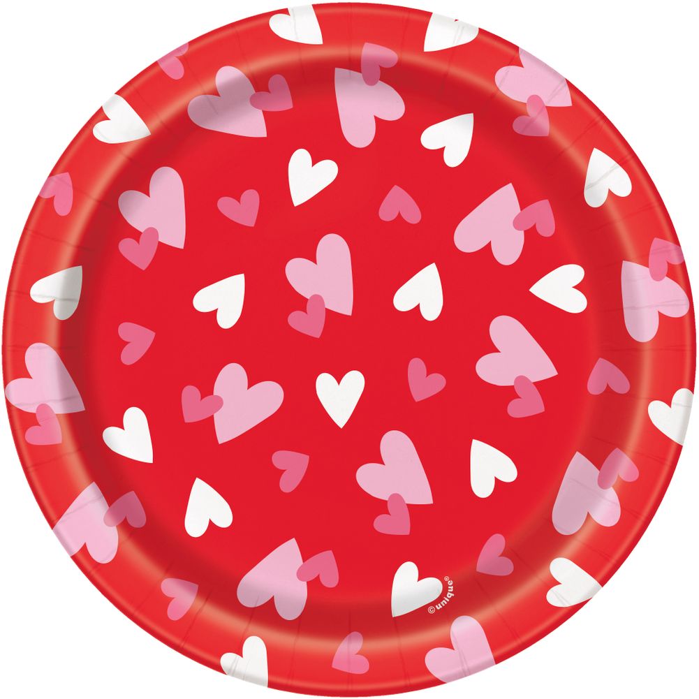 Fluttering Hearts 7" Plates (8ct)