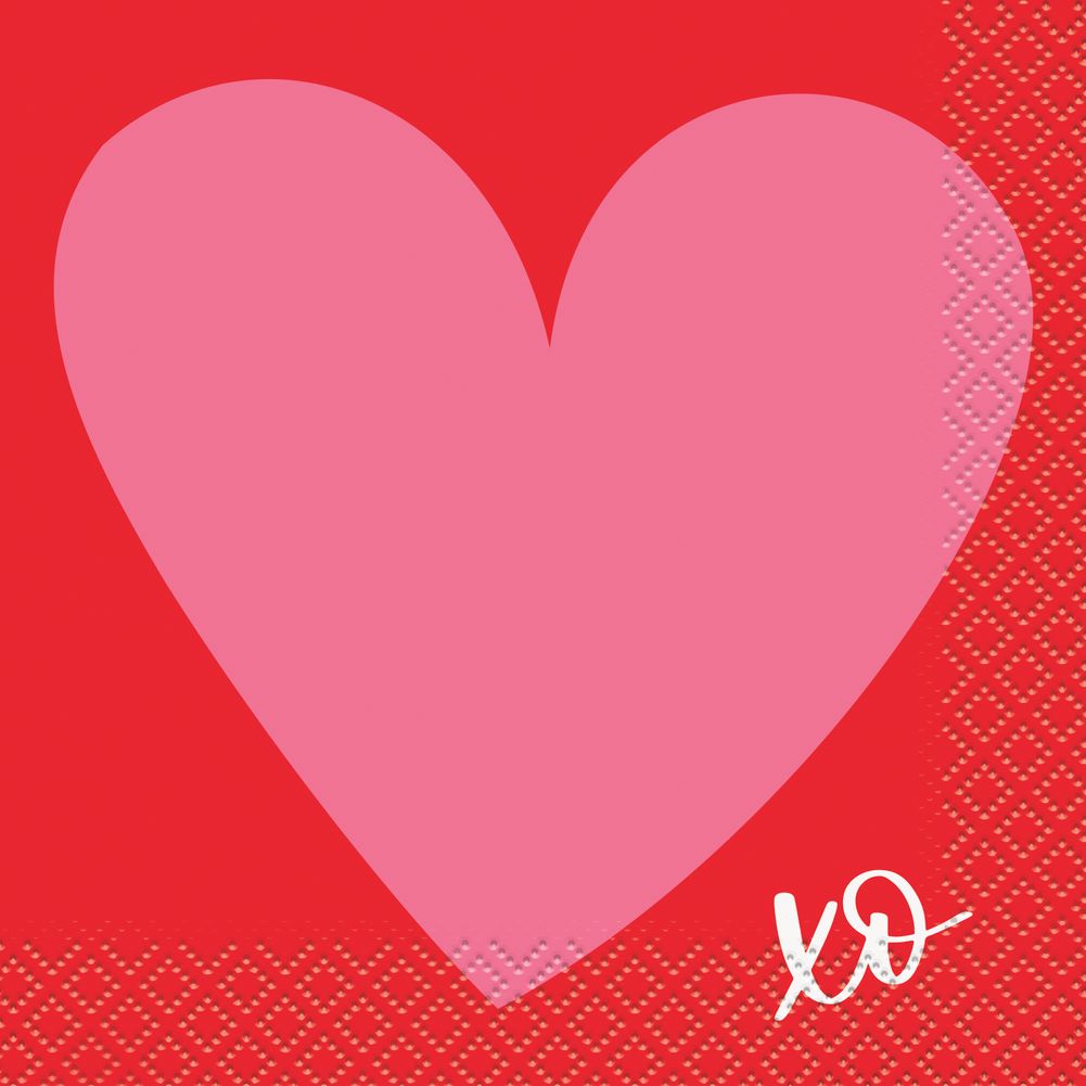 Fluttering Hearts Beverage Napkins (16ct)