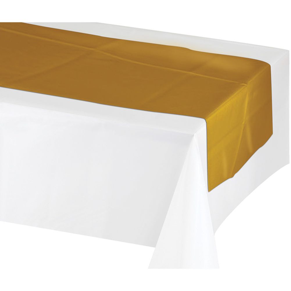 Metallic Gold Table Runner 14" x 84" (1ct)