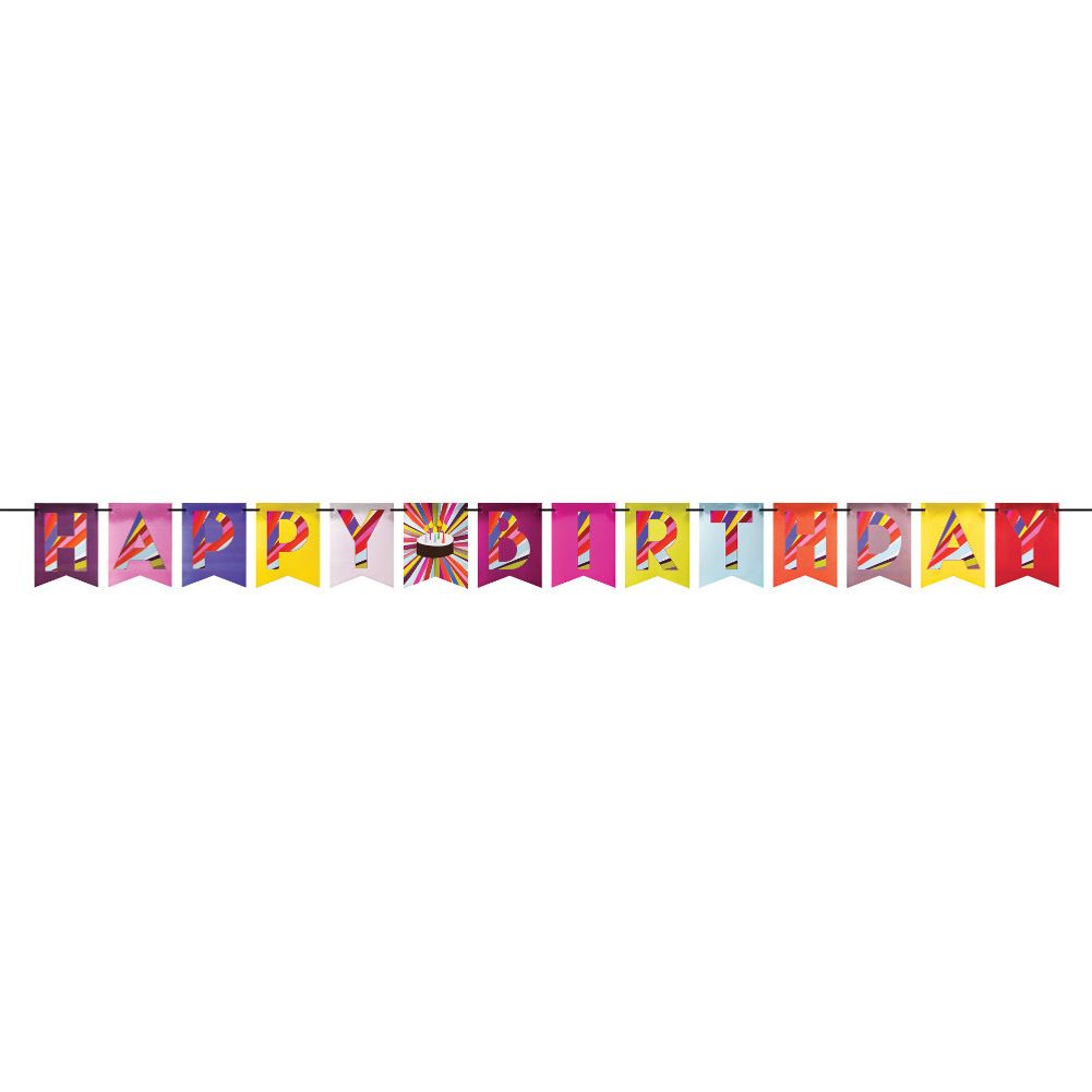 French Bull Birthday Cake Pennant Banner