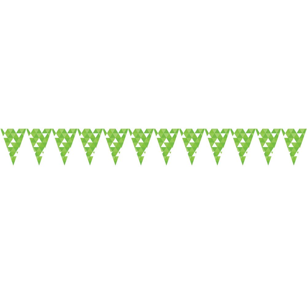 Fresh Lime Fractal 9' Pennant Banner