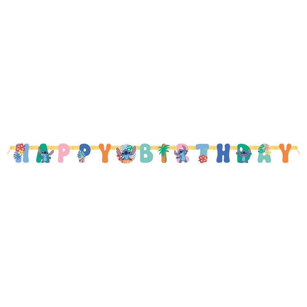 Lilo and Stitch Happy Birthday Jointed Banner