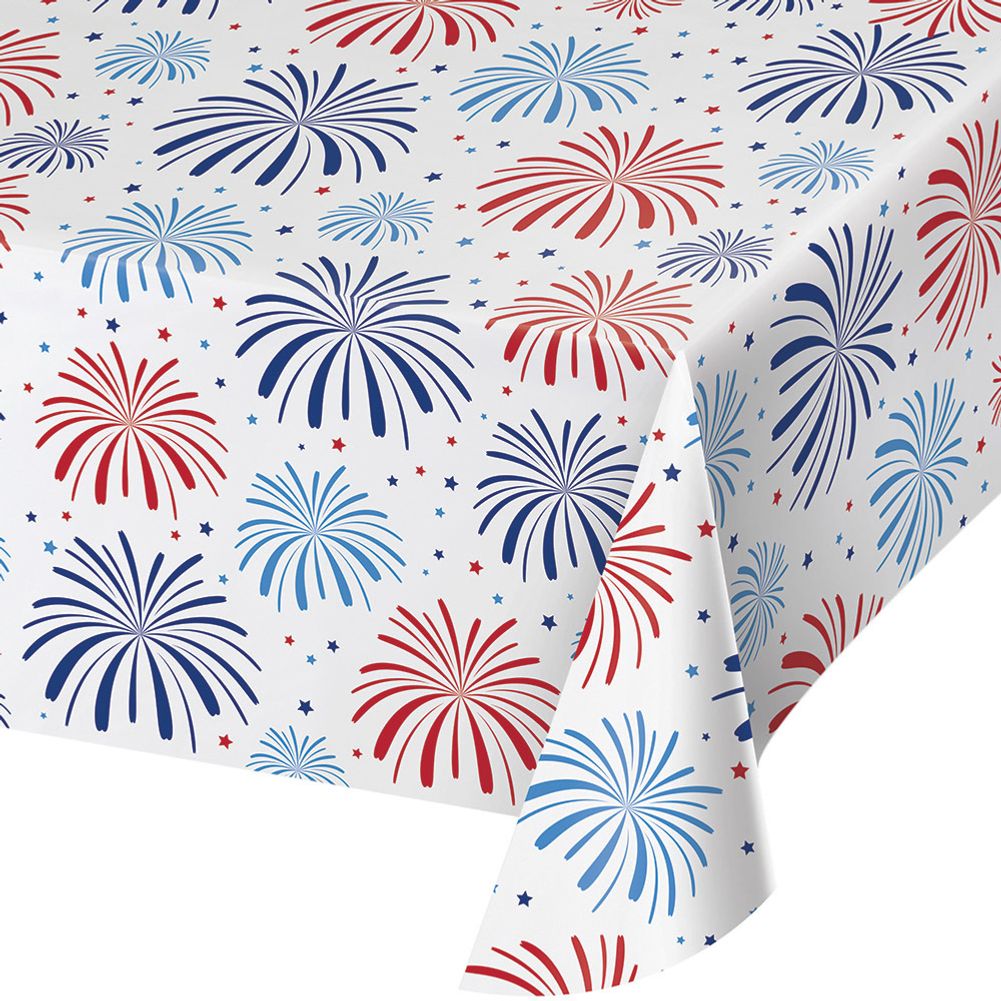 Patriotic Patterns Rectangle Plastic Tablecover
