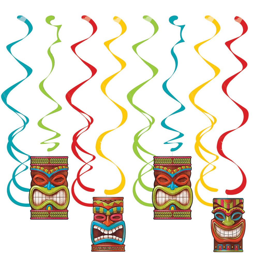 Tiki Time Hanging Swirls (8ct)