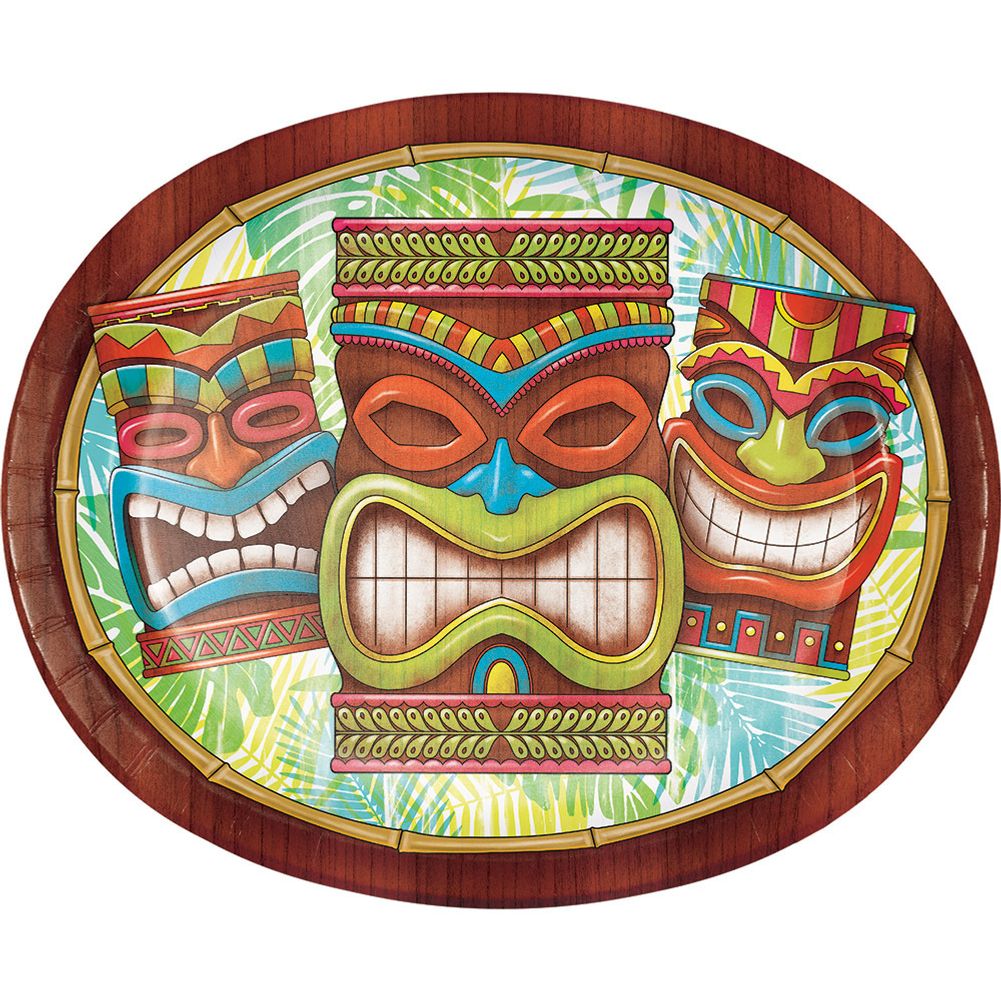 Tiki Time Oval Plates (8ct)