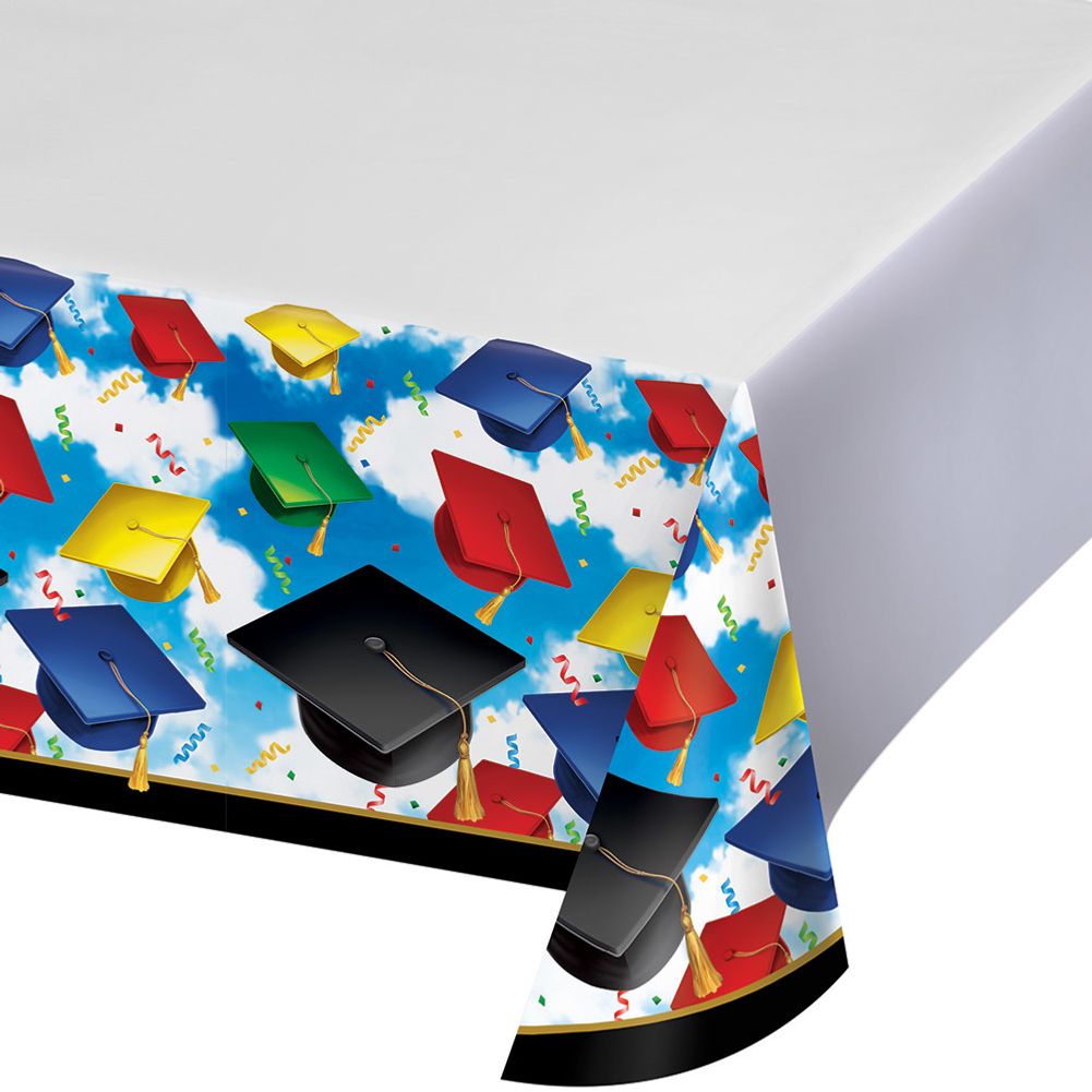 Grad Celebration Rectangle Plastic Tablecover