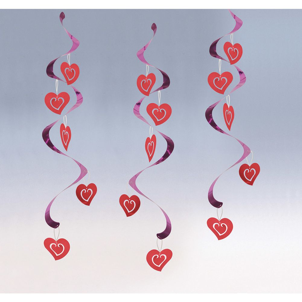 Hearts Hanging Swirls (5ct)