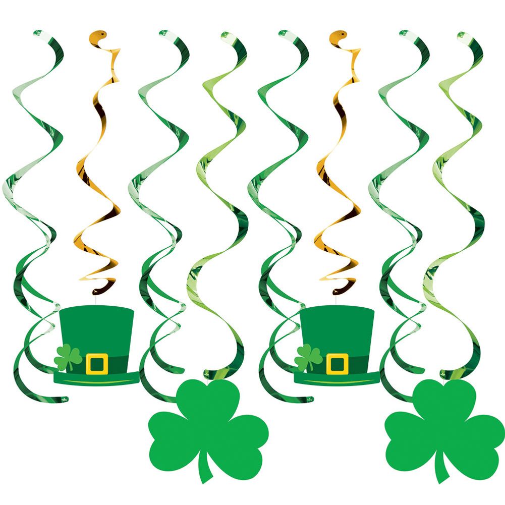 St Patrick's Icons Hanging Swirls (8ct)