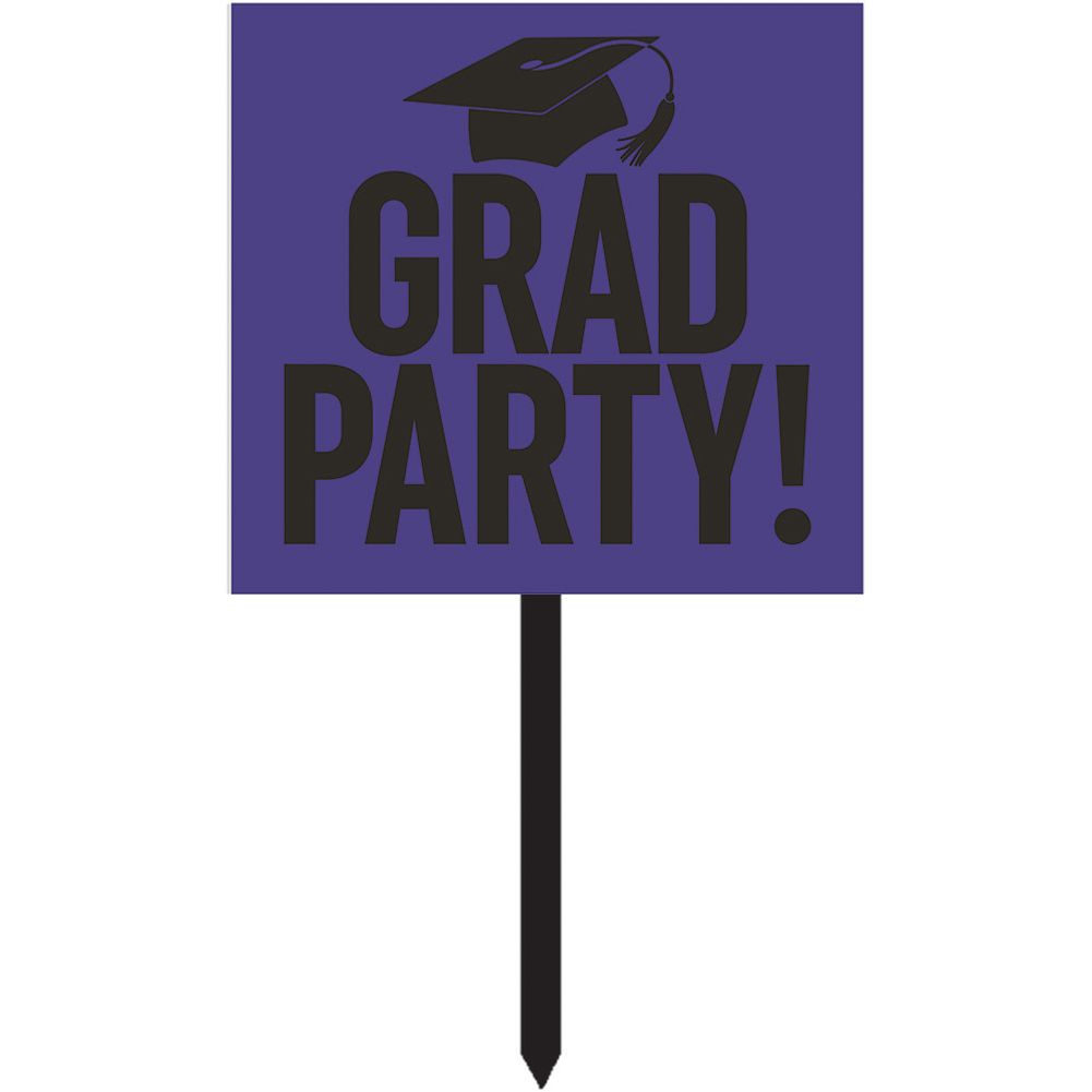 SIGN YARD PPR 6/1CT GRAD PURPLE