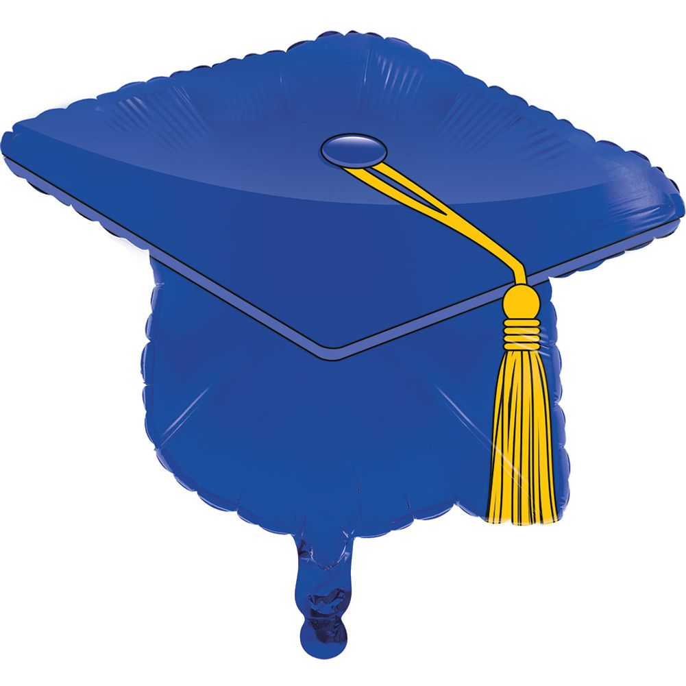 Blue Mortarboard Foil Balloon