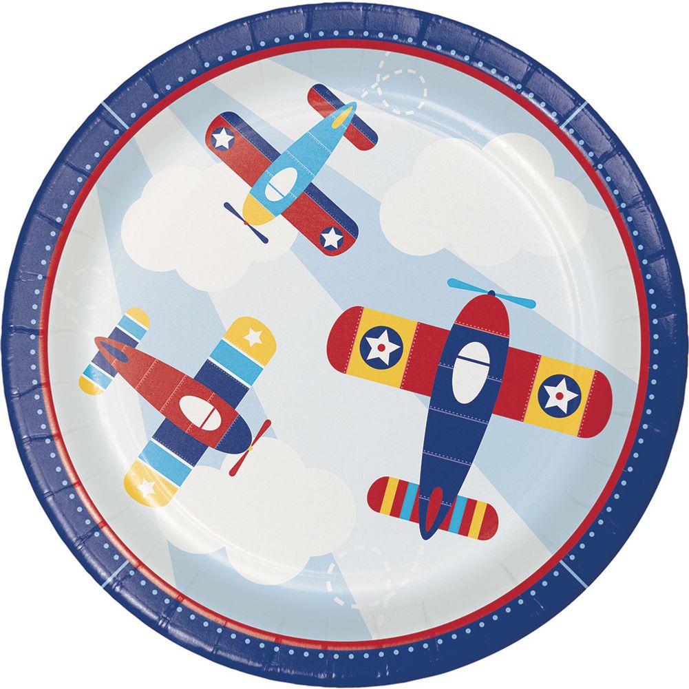 Lil Flyer Airplane Dinner Plates (8 ct)