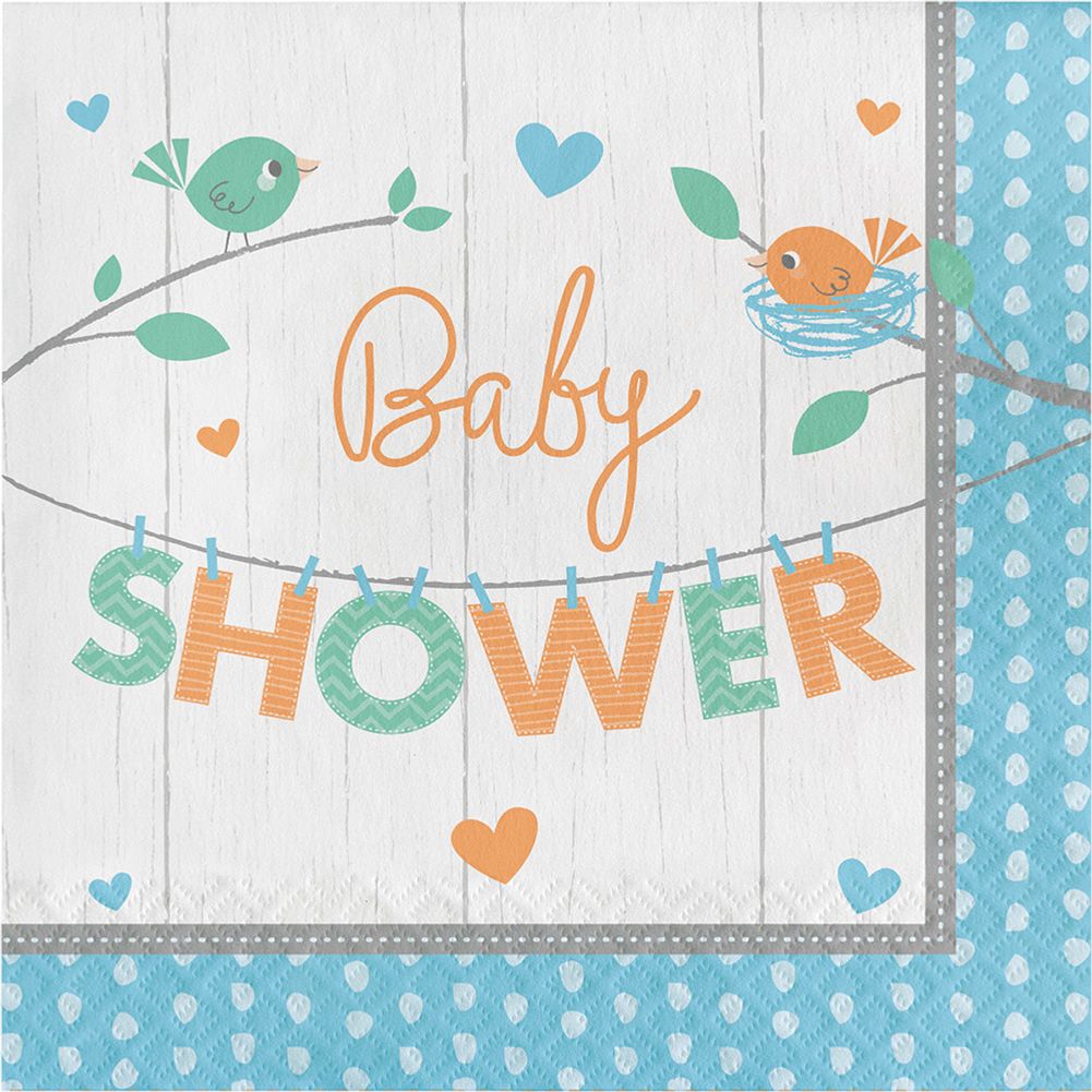 Hello Baby Boy Luncheon Napkins (16 ct)